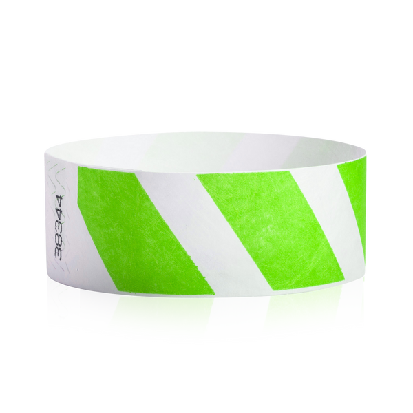 3/4" Design Stripes Wristband Tyvek