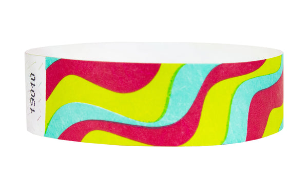 3/4" Tyvek Groovy Wristbands