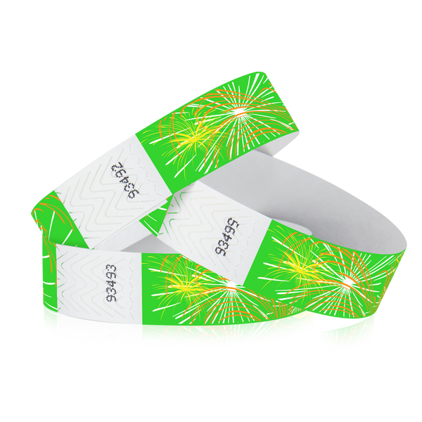 3/4" Tyvek Fireworks Wristbands