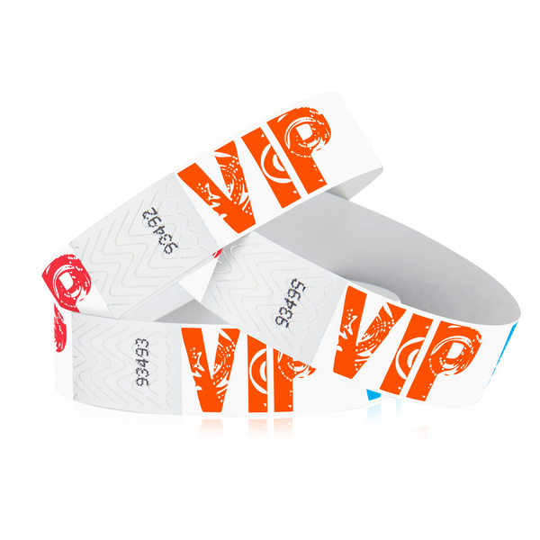 3/4" Tyvek VIP - Multi Color Wristbands