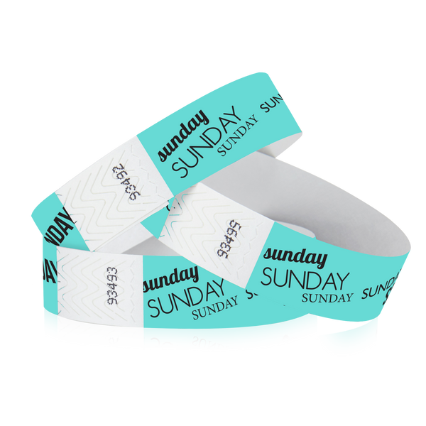 3/4" Tyvek Sunday Wristbands