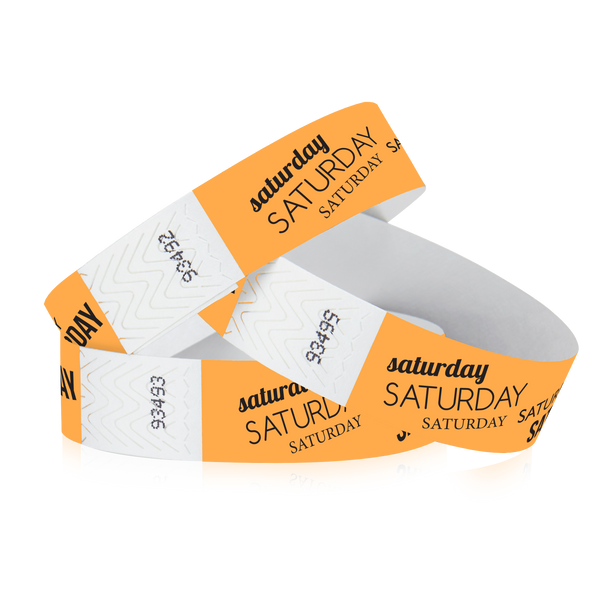 3/4" Tyvek Saturday Wristbands