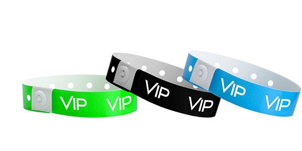 Plastic Wristbands White VIP